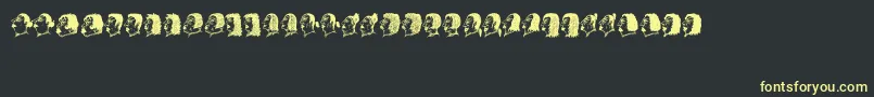 フォントDamen – 黒い背景に黄色の文字