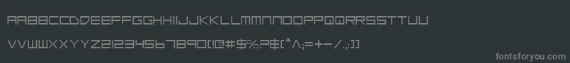 フォントLgs – 黒い背景に灰色の文字