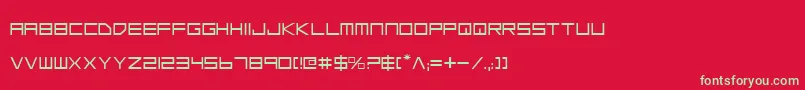 フォントLgs – 赤い背景に緑の文字