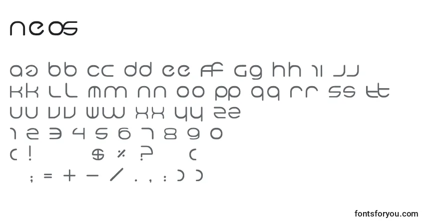 Schriftart Neo5 – Alphabet, Zahlen, spezielle Symbole