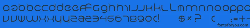 Neo5 Font – Black Fonts on Blue Background