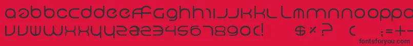 Neo5 Font – Black Fonts on Red Background