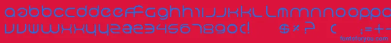 Neo5 Font – Blue Fonts on Red Background