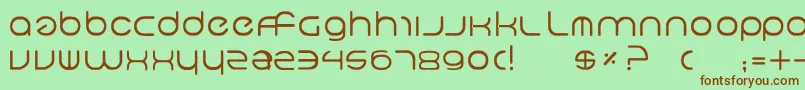 Neo5 Font – Brown Fonts on Green Background