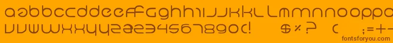 Neo5 Font – Brown Fonts on Orange Background
