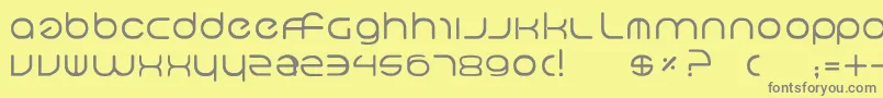 Neo5 Font – Gray Fonts on Yellow Background