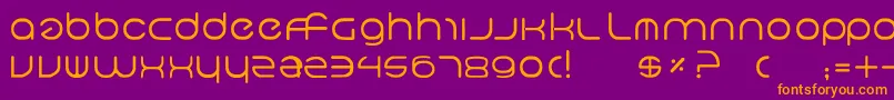 Neo5 Font – Orange Fonts on Purple Background