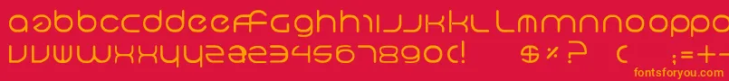 Neo5 Font – Orange Fonts on Red Background