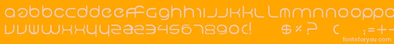 Neo5 Font – Pink Fonts on Orange Background