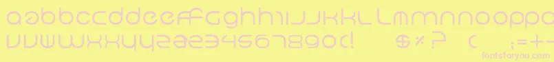 Neo5-Schriftart – Rosa Schriften auf gelbem Hintergrund