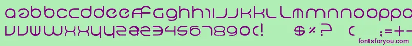 Neo5 Font – Purple Fonts on Green Background