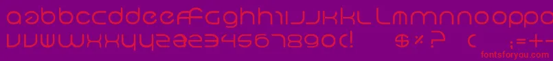 Neo5 Font – Red Fonts on Purple Background