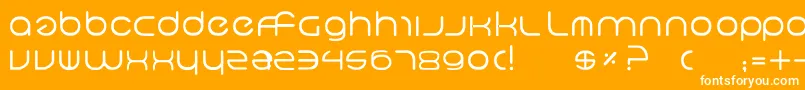 Neo5 Font – White Fonts on Orange Background