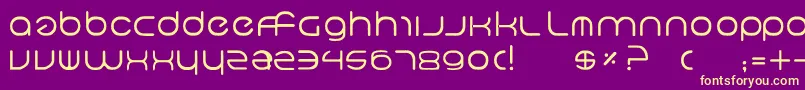 Neo5 Font – Yellow Fonts on Purple Background