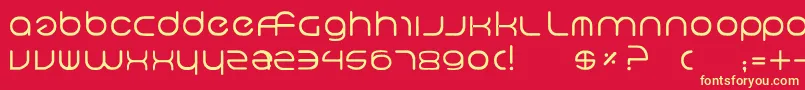 Neo5 Font – Yellow Fonts on Red Background