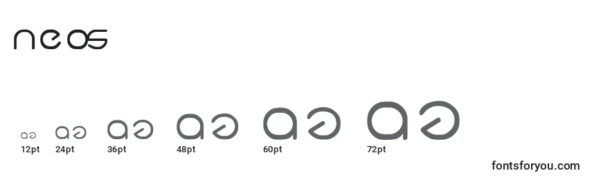 Размеры шрифта Neo5