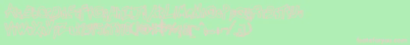 ChunkmuffinHollowthick Font – Pink Fonts on Green Background