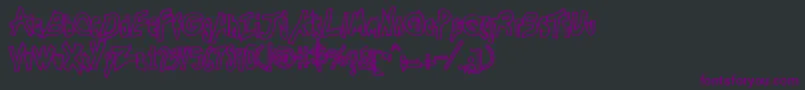 ChunkmuffinHollowthick-fontti – violetit fontit mustalla taustalla