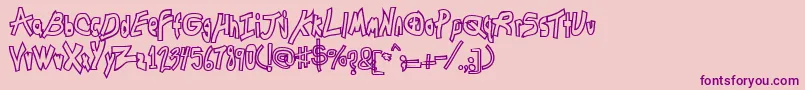 ChunkmuffinHollowthick Font – Purple Fonts on Pink Background