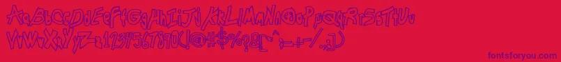 ChunkmuffinHollowthick Font – Purple Fonts on Red Background