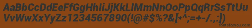 Roboto Font – Black Fonts on Brown Background