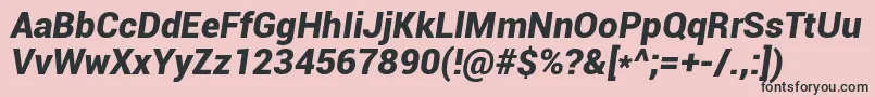 Roboto Font – Black Fonts on Pink Background