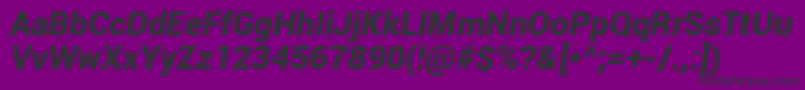 Roboto Font – Black Fonts on Purple Background