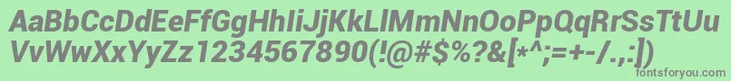 Roboto Font – Gray Fonts on Green Background