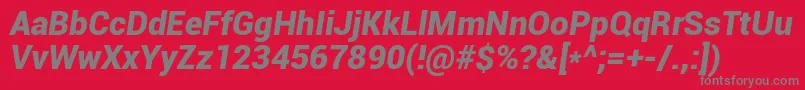 Roboto Font – Gray Fonts on Red Background