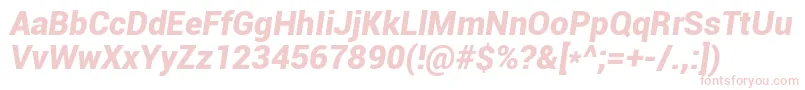 Roboto Font – Pink Fonts on White Background