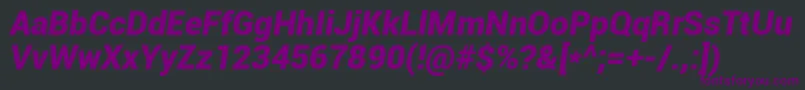 Roboto Font – Purple Fonts on Black Background