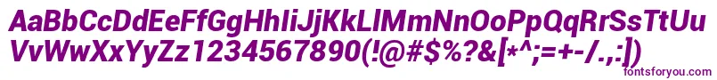 Roboto Font – Purple Fonts on White Background