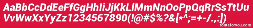 Roboto Font – White Fonts on Red Background
