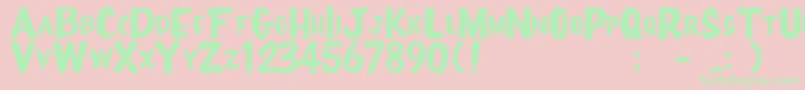 FullHouse20 Font – Green Fonts on Pink Background