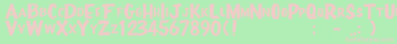 FullHouse20 Font – Pink Fonts on Green Background