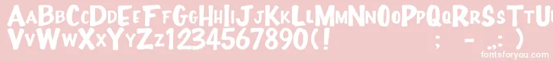 FullHouse20 Font – White Fonts on Pink Background