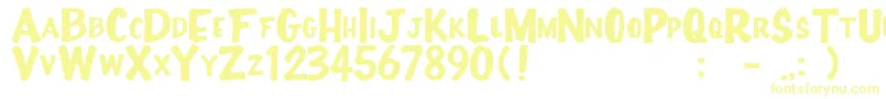 Czcionka FullHouse20 – żółte czcionki