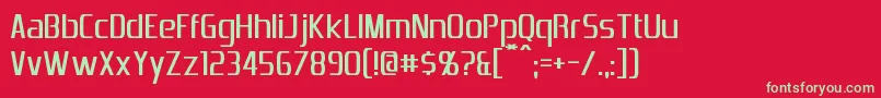 EmotionEngine Font – Green Fonts on Red Background