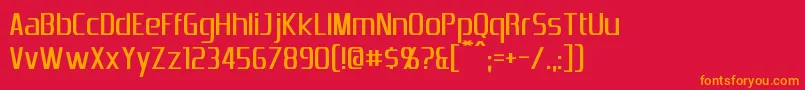 EmotionEngine Font – Orange Fonts on Red Background
