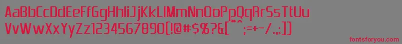 EmotionEngine Font – Red Fonts on Gray Background