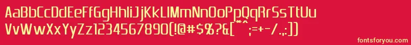 EmotionEngine Font – Yellow Fonts on Red Background