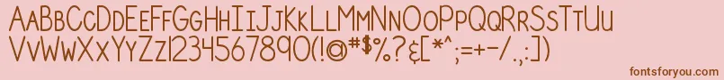 DjbMyLastAmen Font – Brown Fonts on Pink Background