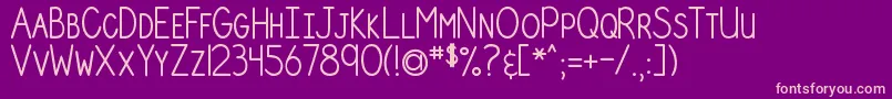 DjbMyLastAmen Font – Pink Fonts on Purple Background