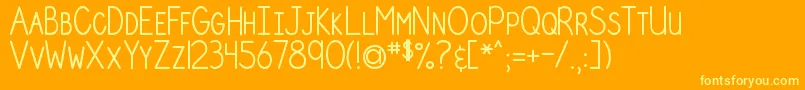 DjbMyLastAmen Font – Yellow Fonts on Orange Background