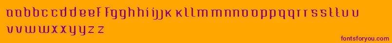 Caspianseatracked Font – Purple Fonts on Orange Background