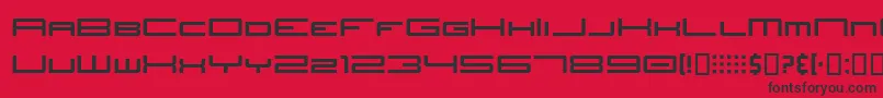 フォントJhTitles – 赤い背景に黒い文字