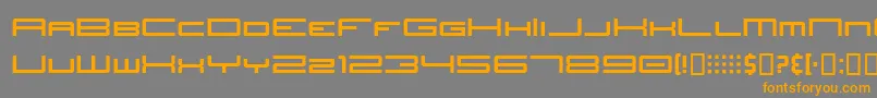 フォントJhTitles – オレンジの文字は灰色の背景にあります。