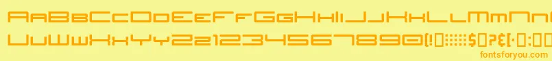 JhTitles Font – Orange Fonts on Yellow Background