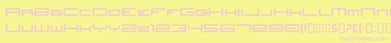 JhTitles-fontti – vaaleanpunaiset fontit keltaisella taustalla