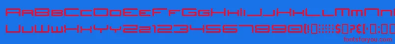 JhTitles Font – Red Fonts on Blue Background